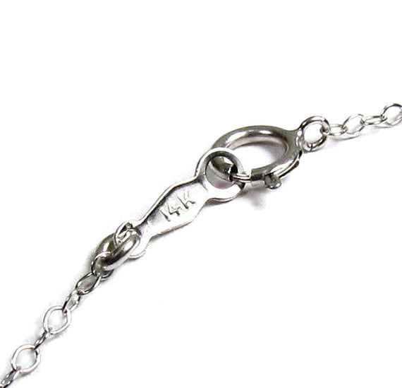 14K Small Sideways Cross Necklace